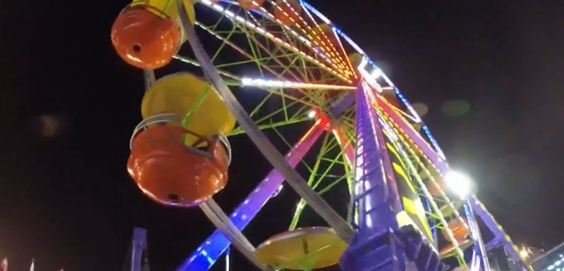 Carnival ride at night