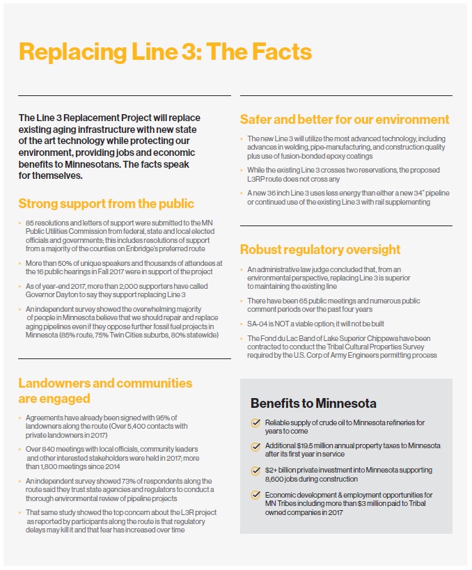 Line 3 quick facts