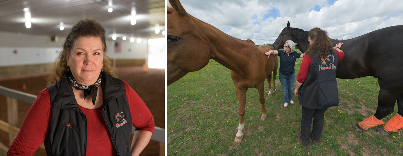 People with horses