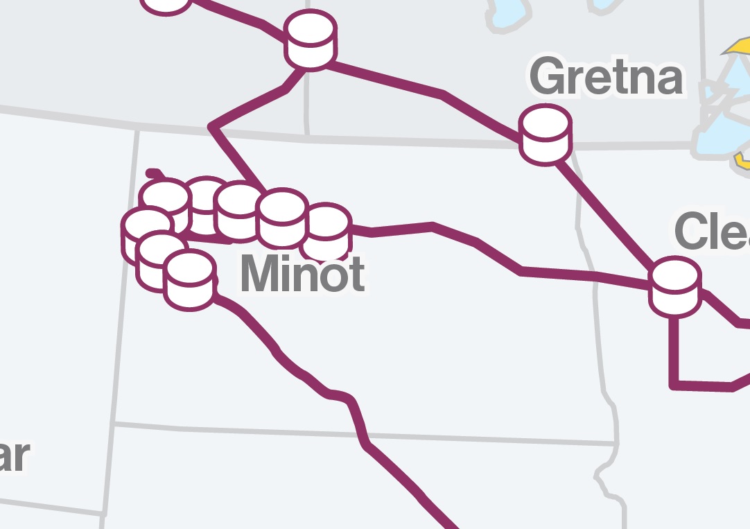 North Dakota map