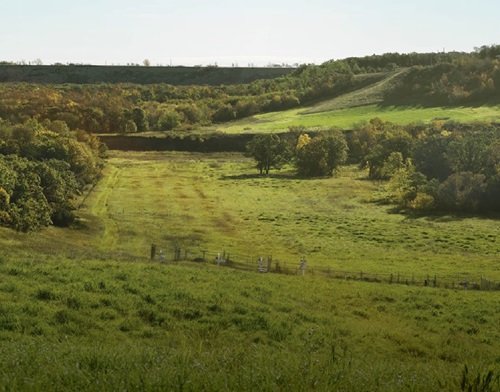 Pipeline right-of-way across the prairies