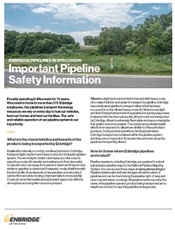Pipeline safety information brochure