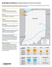 Map showing Enbridge pipelines in Indiana