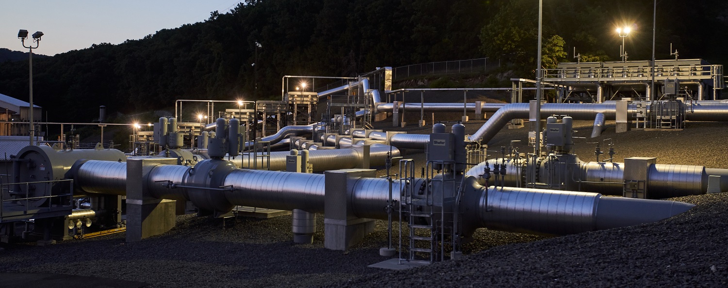 Silver pipes at dusk