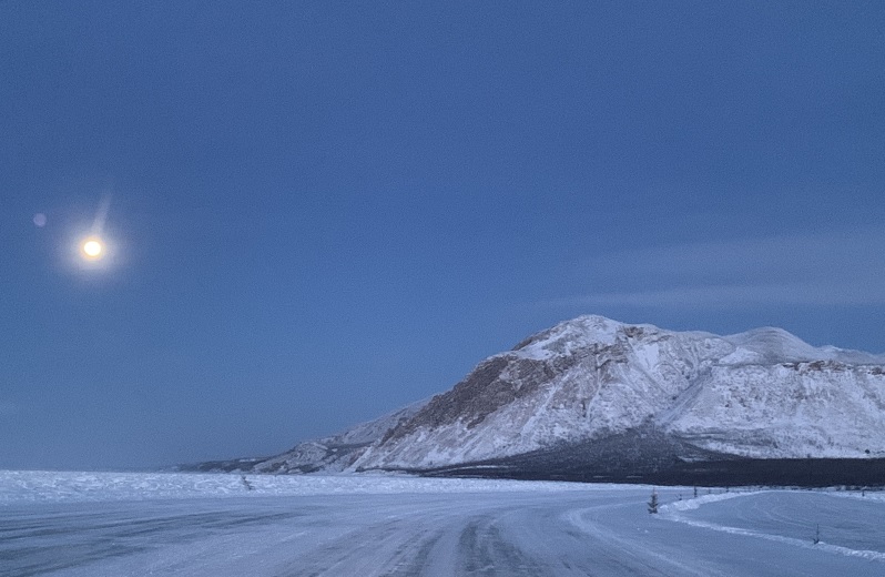 Moon in winter