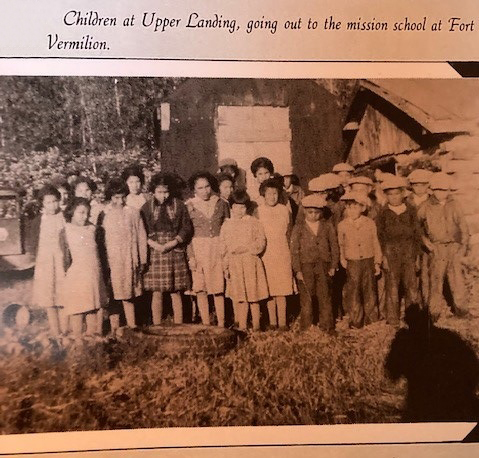 Children at a residential school in Alberta