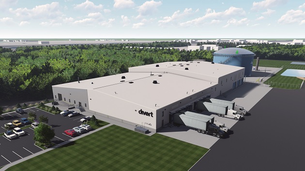 Artist rendering of a large warehouse facility