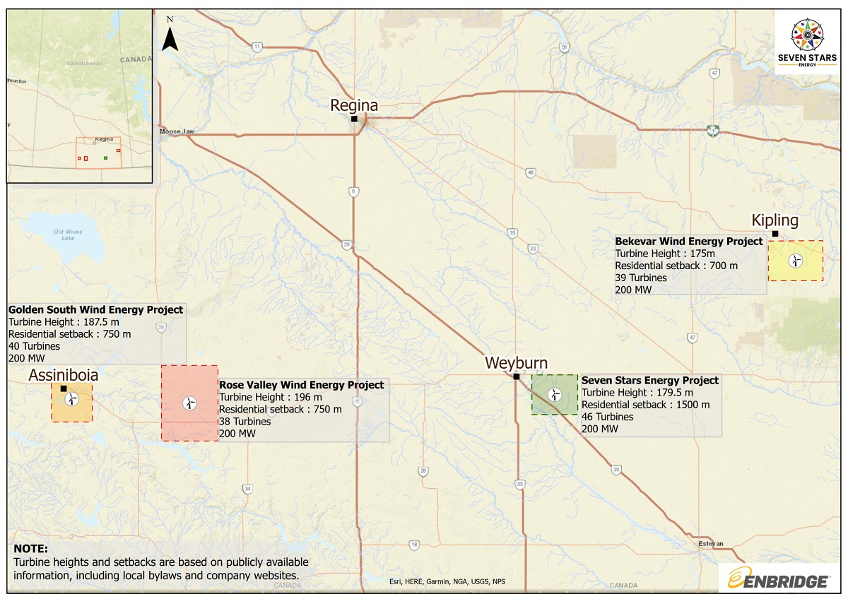 Map of an area in Saskatchewan